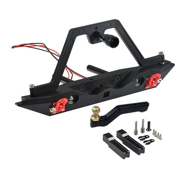 Parachoques Trasero w/ Luces LED Gancho de Remolque para 1:10 RC Car crawler per per per (Rear Bumper w/ Light & Trailer Hook) perfke Parachoques trasero RC Crawler