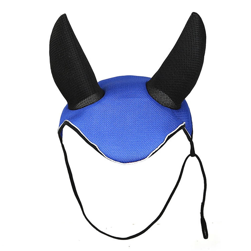 Ear Bonnet/Net in Baby Blue with Silver Trim Size Cob