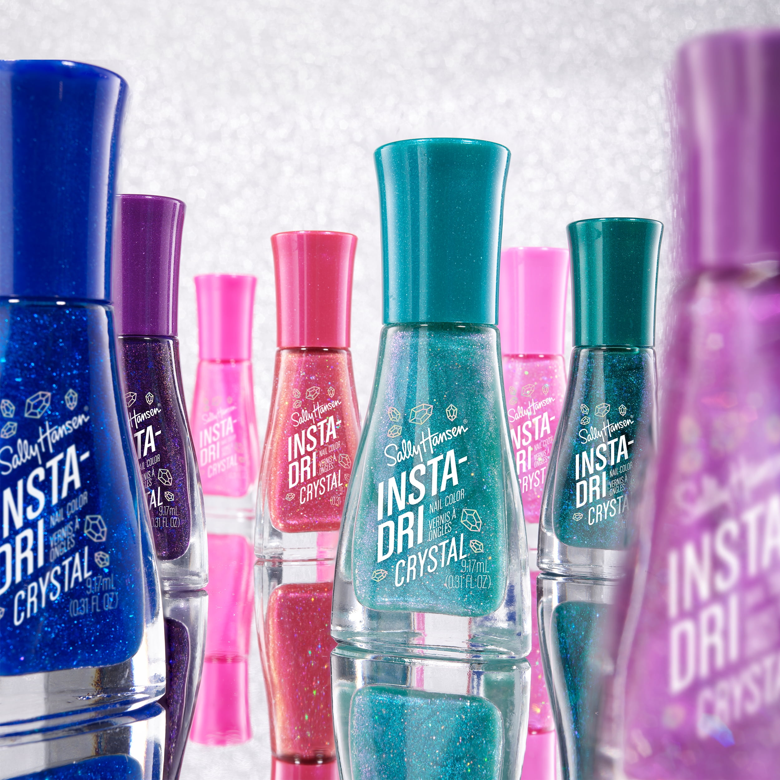 Sally Hansen Insta-Dri Nail Polish, Jade Jewel, Quick-Dry Nail Polish, Easy to Apply, 0.31 fl. oz