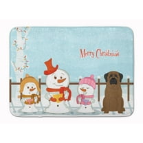 Merry Christmas Carolers Bullmastiff Machine Washable Memory Foam Mat