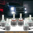 thumbnail image 1 of Xotic Tech H11 9005 9145 9140 LED HEADLIGHT HIGH LOW BEAM+FOG LIGHT 6000K White FOR 2015-2017 FORD F-150 Chevy Silverado 2500 3500, 1 of 9