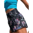 thumbnail image 3 of SAYOO Pantalones cortos holgados informales de verano para mujer, pantalones cortos elásticos de cintura alta con estampado abstracto, ropa de playa SAYOO  Moda，ocio, 3 of 8