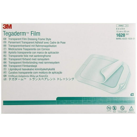 3M Tegaderm Transparent Film Dressing, 6 Inches x 8 Inches, 80 Count