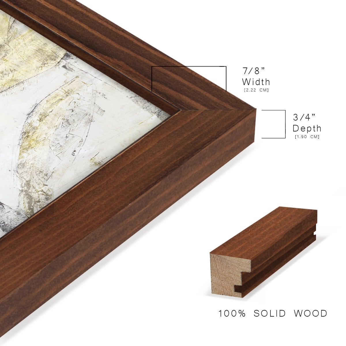 Une Fleur II - Framed Print w/glass - Chestnut