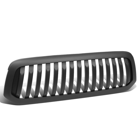DNA Motoring GRF-OH-009-MBK-2 For 2013 to 2019 Ram 1500 Classic Matte Black Badgeless Vertical Fence Style Front Hood Bumper Grille Grill 14 15 16 17 18
