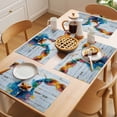 thumbnail image 5 of Country Cow Placemats Set of 12 Colorful Abstract Animals Wooden Grain Place Mats Indoor Wipeable Table Mats Washable Cloth Dining Table Placemats for Kitchen Holiday Party Home Decor 13x19 Inch, 5 of 9