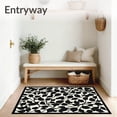 thumbnail image 3 of ODIKA 4'x6' Machine Washable Non-Slip Area Rug, Elegant Black Garden Vine Indoor High Traffic Rug, Beige, 94974, 3 of 7