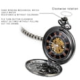 thumbnail image 5 of Vintage Skeleton Automatic Mechanical Pocket Watch Roman Numerals Dial Steampunk, 5 of 8