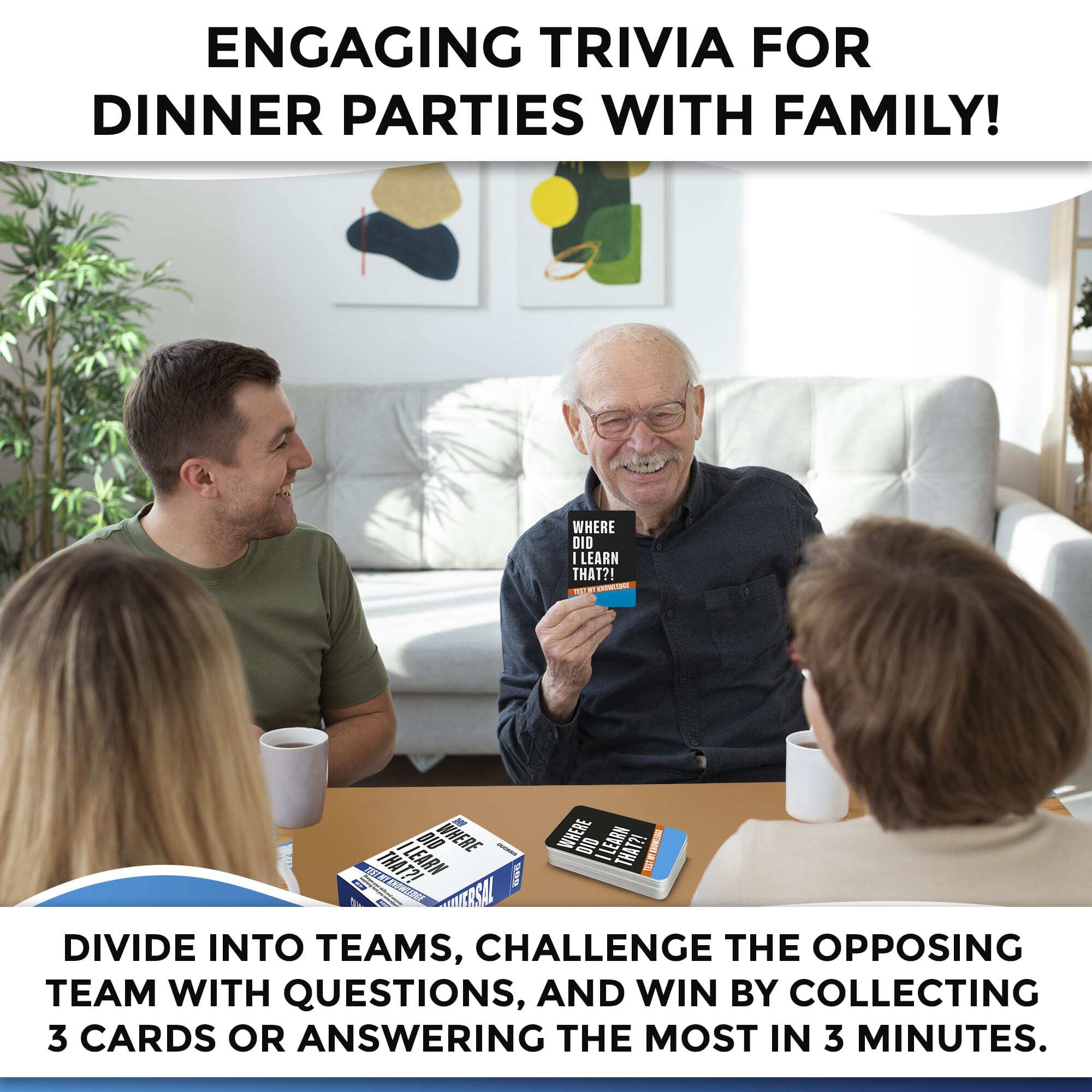 Quokka Trivia Card Games for Adults – Party Board Games for Family Night 500 Questions - 2+ Players