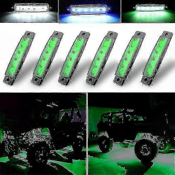 Waterproof Green LED Underglow Lights, 12V Car Neon Glow Kit, 6pcs