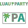 Club Pack of 12 Tropical Glittered "Luau Party" Jointed Hawaiian Luau Party Streamers 8'