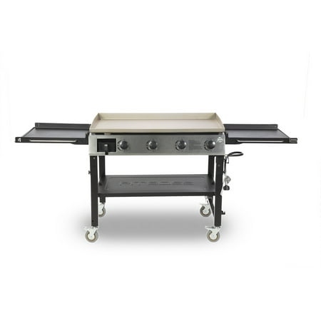 Pit Boss 4 Burner Portable Griddle Deluxe with Foldable Side Shelf, Lightweight and portable