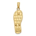 thumbnail image 4 of FB Jewels 14K Yellow Gold Beach Scene On Flip-Flop White Straps Pendant, 4 of 4