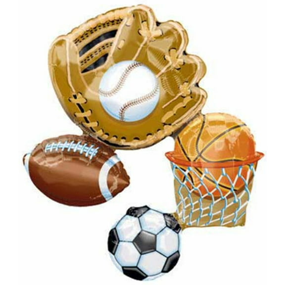 Sports Theme Large Mylar Party Balloon Basketball Baseball Soccer Football 32"