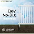 thumbnail image 3 of Baskenridge No-Dig Vinyl Fence Kit (36in x 42in) (2 Pack), 3 of 8