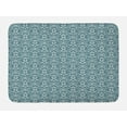 thumbnail image 1 of Damask Bath Mat, Vibrant Colored Floral Arrangement Eastern Art Style Foliage Antique Design, Non-Slip Plush Mat Bathroom Kitchen Laundry Room Decor, 29.5 X 17.5 Inches, Night Blue Cream, Ambesonne, 1 of 2