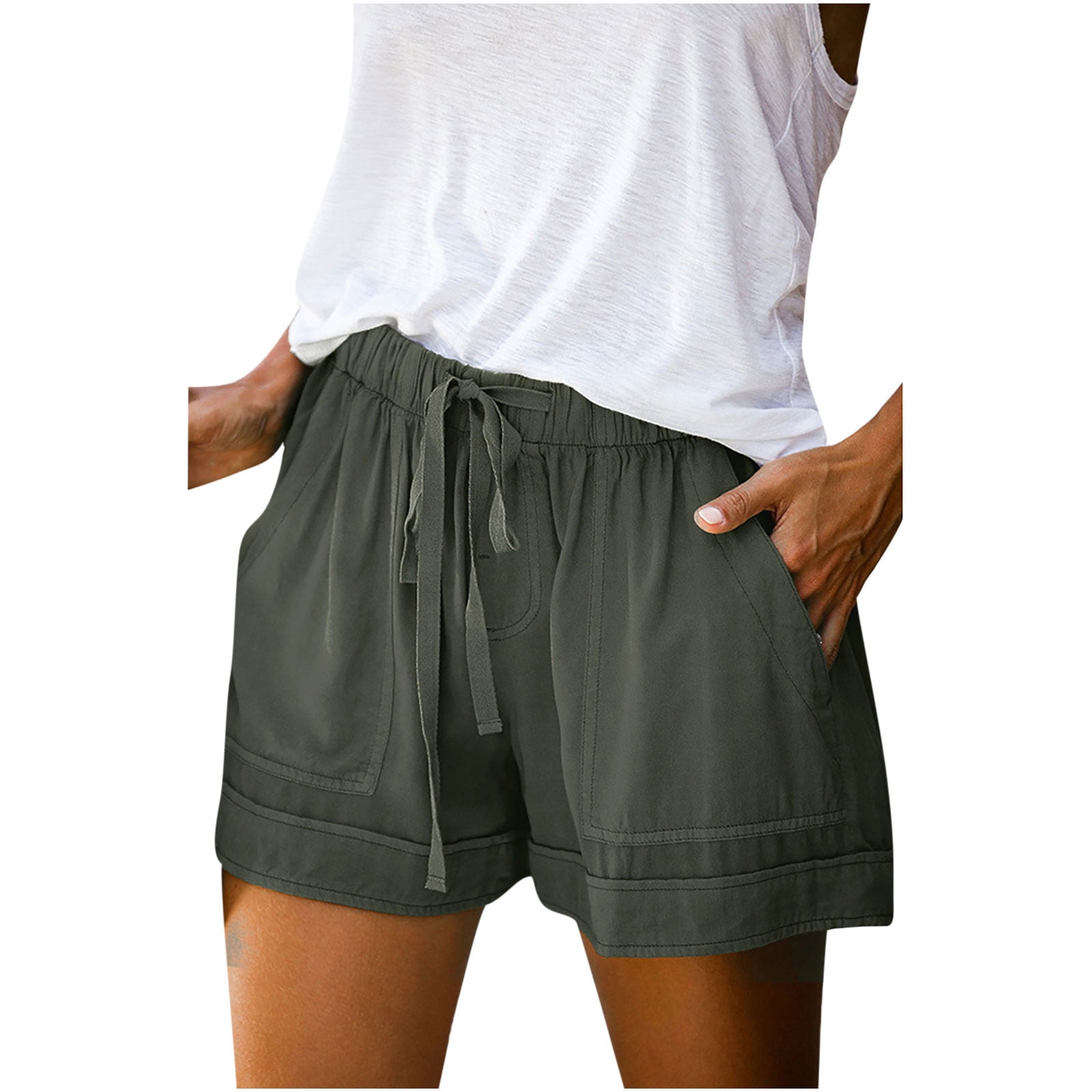 Womens Plus Size Comfy Drawstring 