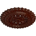 thumbnail image 3 of Ekena Millwork 18 1/2"OD x 7/8"ID x 1 1/2"P Sellek Ceiling Medallion (Fits Canopies up to 1 1/8"), Hand-Painted Brushed Mahogany, 3 of 5