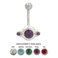 thumbnail image 1 of Belly Button Ring Surgical Steel with Jewels 14G, 1 of 1