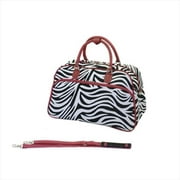 Deluxe Shoulder Travel Bag, Red Zebra