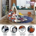 thumbnail image 6 of Bean Bag Covers Sport Black Microfiber 55"x35" Microfiber Storage, 6 of 7