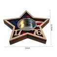 thumbnail image 3 of MMJ Independence Day Candle Holder Wooden Lantern Stand Patriotic Tabletop Decor Festival Home, 3 of 7