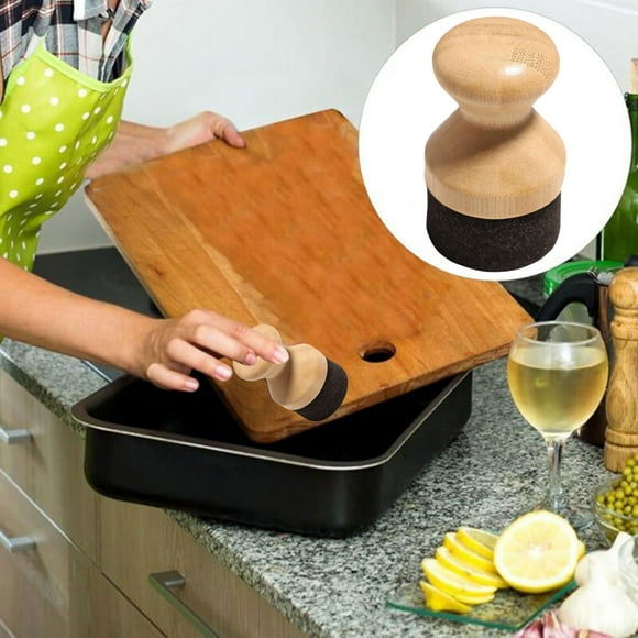 Oil Wax Applicator Cutting Board Oil Wax Applicator Food Grade Wood Handle Sponge Applicator For Home Grader Food for Cooking Brush Baking Brush Silicone Brew Conical Burr Coffee Grinder Basting