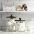 mDesign Bathroom Storage Containers with Lids, Small Round Acrylic ...