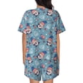 thumbnail image 3 of Picia Independence With Gnome Pajamas Sets for Women Soft Short-Sleeved Pjs with Lounge Shorts Two Piece Sleepwear-Medium, 3 of 9