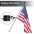 thumbnail image 5 of Anley 1.25" Aluminum Flagpole Mounting Rings Set - Anti Wrap 360° Rotatable Ring with Carabiners - Ideal for 1-1/4 Inch Diameter Flag Pole & Flag with 2 Grommets (Black, Pack of 2), 5 of 6