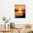 thumbnail image 2 of COMIO Sunset Landscape Picture-Lake Pictures Wall Art-Sunset The Lake Canvas Wall Decor-Artwork for Bathroom Bedroom Living Room, 2 of 4