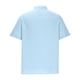 thumbnail image 4 of Playera Elvqul Hombre Azul Celeste Lino Manga Corta sin Estampado Algodón Economicas Cuello Redondo Abotonada, 4 of 6