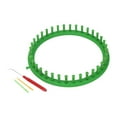 thumbnail image 1 of PAVEOS Diyhome Diy Liquidación Venta Kit de telares de punto redondos Herramientas con aguja de gancho y fabricante de pompones Herramientas de costura para tejer Accesorio Color aleatorio Verde-r, 1 of 1