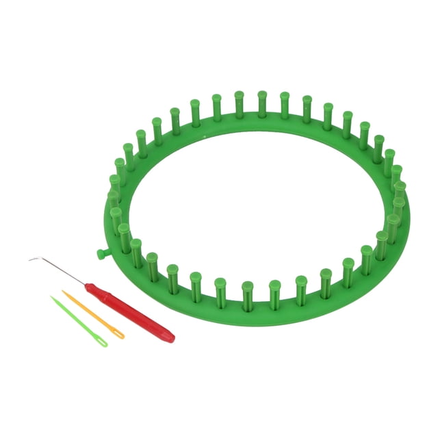PAVEOS Diyhome Diy Liquidación Venta Kit de telares de punto redondos Herramientas con aguja de gancho y fabricante de pompones Herramientas de costura para tejer Accesorio Color aleatorio Verde-r