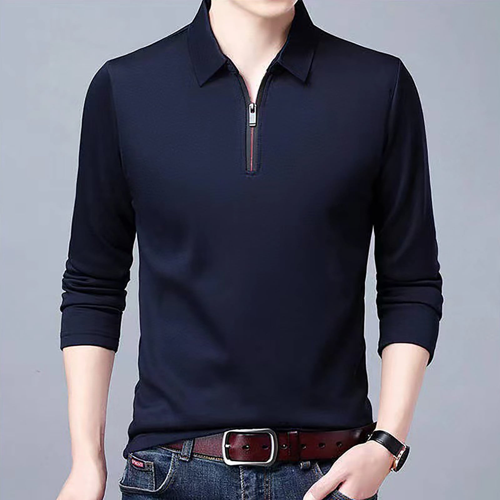 Men's Loose Fit, Long Sleeve T-Shirt Printed Men's Polo Shirts Modern Fit  Tshirts for Men Easy Care Vacation Top Moisture-Wicking Men's Sports  Clothing Shirts Coffee : : Fashion