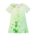 thumbnail image 4 of Niñas Vestido de Día de San Patricio 3-12 Años Niños Verano Casual Cuello Redondo, 4 of 9