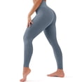 thumbnail image 4 of Compression Leggings for Women High Waisted No Front Seam Lounge Yoga Legging Workout Tummy Control Gym Yoga Pants Blue M, 4 of 7