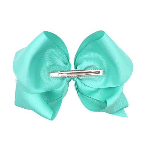 Big Hair Bows Clips 12 Pcs 8/" Ribbon Alligator Clip Bow Toddlers Teenager Kids