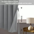 thumbnail image 7 of JIUZHEN Blackout curtains for Bedroom with Tiebacks - Room Darkening Privacy Grommet Top Window Curtains for Living Room, 38 x 45 inch Length, Light Grey, Set of 2 Panels, 7 of 7