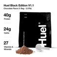 thumbnail image 5 of Huel Black Edition Chocolate Protein Powder - Meal Replacement Shake with 100% Nutrition, 40g Protein, 8g Fiber, Vitamins - 34 Scoops, 5 of 7