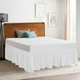 Subrtex Queen Size Bed Skirt Easy Fit, 16 Inch Elastic WrapAround