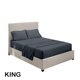 thumbnail image 1 of Juego de ropa de cama para el hogar Sábana de cama Funda de colchón Funda de almohada Juego de ropa de cama de poliéster de color sólido, Gris oscuro, Rey, 4pcs / set Eigraketly HA6267-37B, 1 of 7