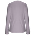 thumbnail image 4 of Npasoilc Plus Size Tunic Tops For Women Solid Color Waffle Long Sleeve Button Down Top Comfy Soft Fall Tops Tunics Office Workout Shirts Basic Casual Shirt, 4 of 5
