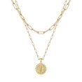 thumbnail image 1 of Collar Ursteel con forma de cadena de sujetapapeles chapada en oro de 14 quilates, 1 of 7
