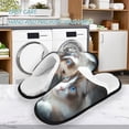 thumbnail image 3 of Women's Men's Slippers, Non-Slip Travel Unisex Fleece House Shoes White Cat, 3 of 7