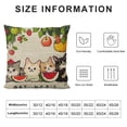 thumbnail image 5 of Qinduosi Throw Pillow Cover Sweet Summer Fruit Cat Pillow Covers Pillowcovers Soft Double Side Print Sofa Linen Square Throw Pillowcover " inch for Living Room Bedroom Car Decor, 5 of 5
