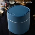 thumbnail image 5 of Mini Trash Can Desktop Waste Bin with -Open Lid Small Table Top Bin Graceful Round Corner Paper Bin, 5 of 5