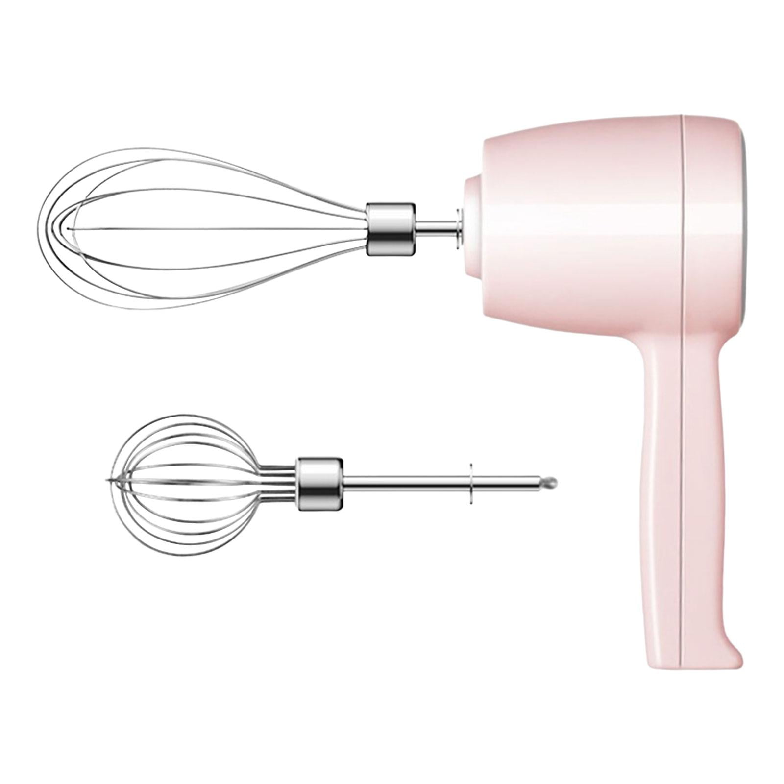 Fiocias Hand Mixer Electric Food Mixer Stable Lightweight Electric Food Blender Handheld Pink
