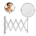 thumbnail image 2 of Elegant Magnifying Vanity Mirror, Retractable Bathroom Mirror 360 Degree Swivel, With Space Saving Design And Extendable Arm For Bathroom, Guest Toilet, Hotel (Chrome Finish), 2 of 8