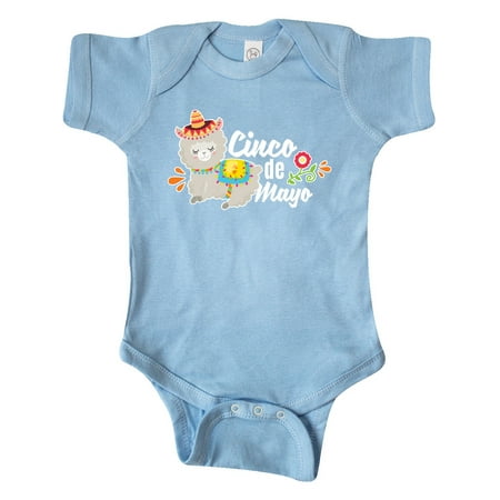 

Inktastic Cinco De Mayo with Llama and Flower Gift Baby Boy or Baby Girl Bodysuit